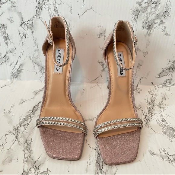 Steve Madden Collette Stiletto Pink Blush Glitter - Picture 7 of 11